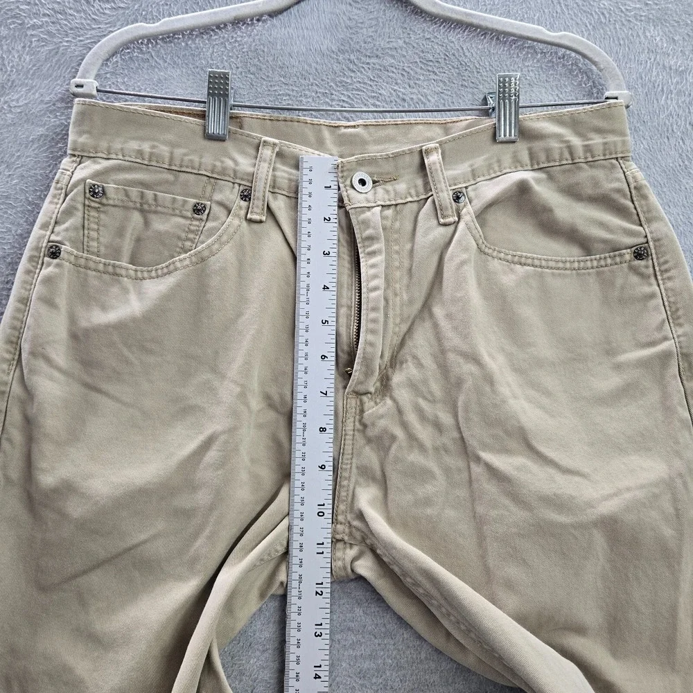 Levi's  505 Men Jeans 33x32 Beige Denim Straight‎ Pockets Mid Rise Cotton